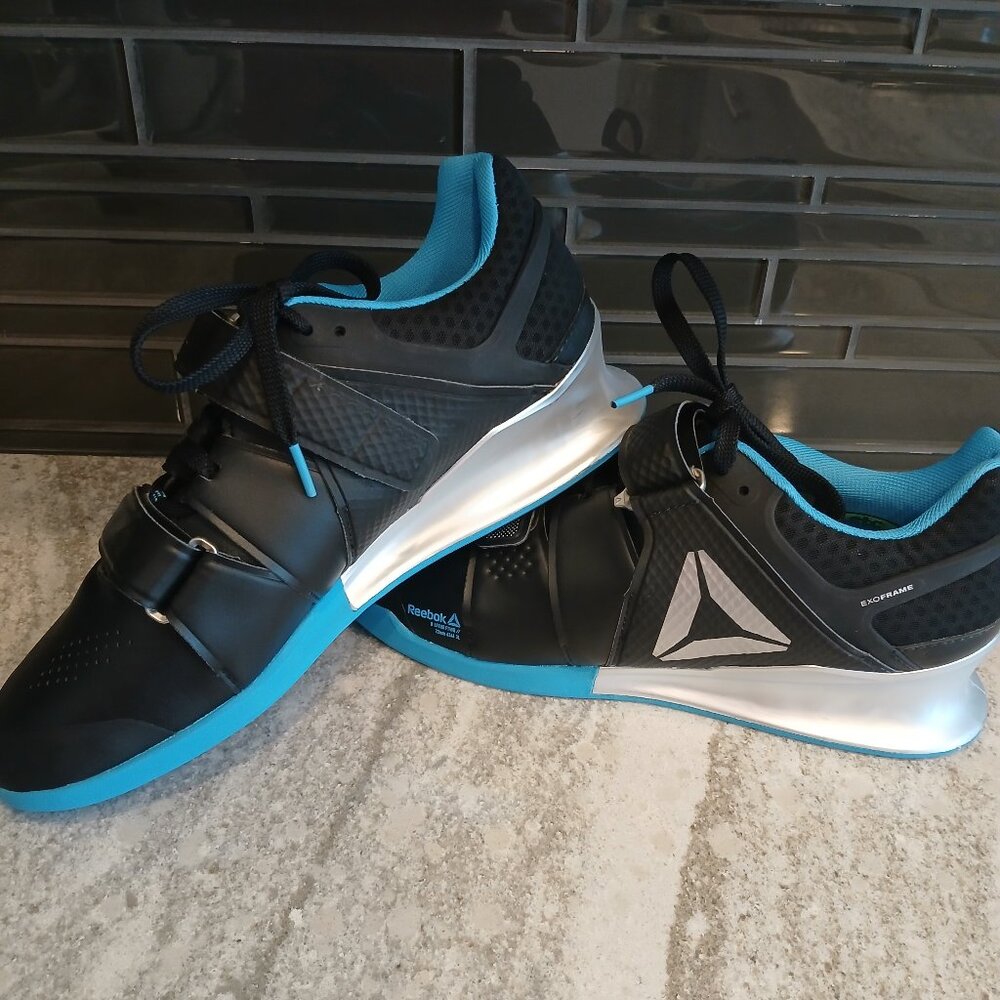 REEBOK MEN'S LEGACY LIFTER BLACK, GRAY, AND BLUE